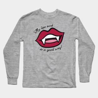 Vampire Lips Suck Long Sleeve T-Shirt